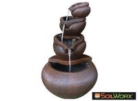 Aqua Falls Solar Fountain - Charcoal